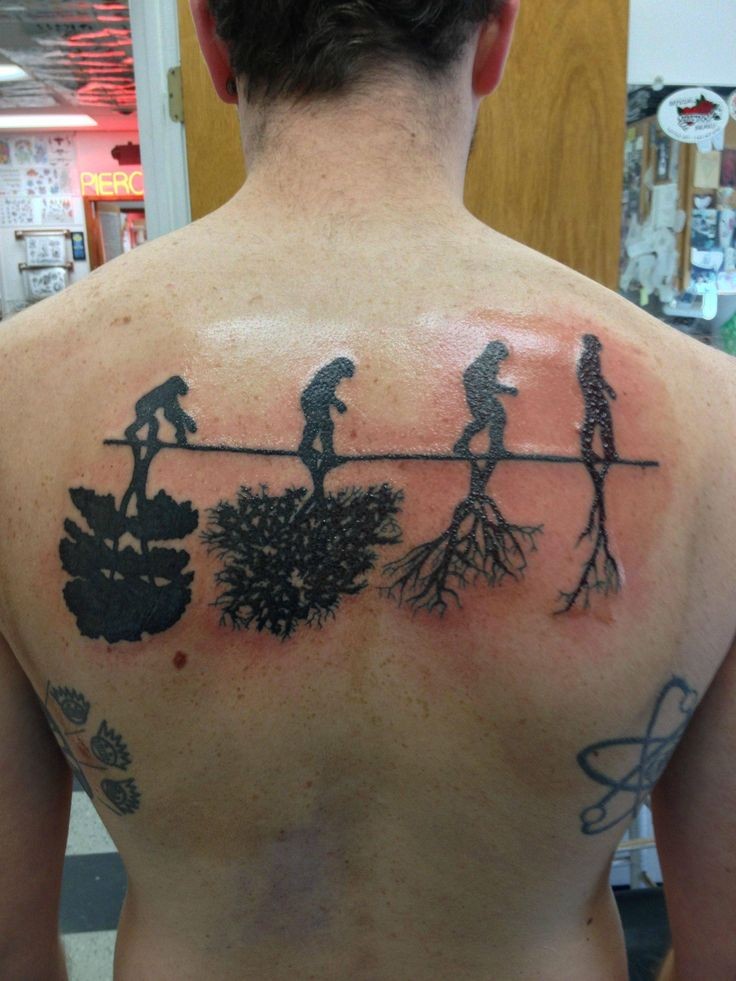 点击大图看下一张：男人背部非常有寓意的纹身