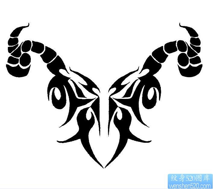 点击大图看下一张:一幅图腾文身图片由纹身520图库推荐
