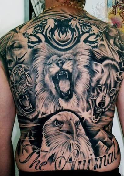 点击大图看下一张：霸气的王者 炫酷的狮子纹身