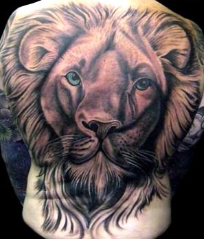 点击大图看下一张：霸气的王者 炫酷的狮子纹身图4