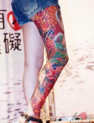 传说中的极美花腿jimeihuatui纹身