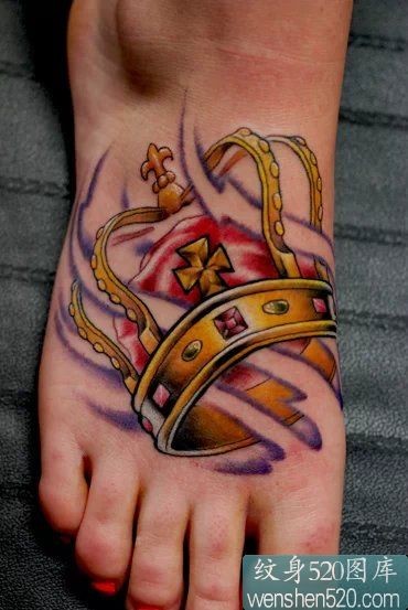 点击大图看下一张:9张美女脚背个性时尚纹身图片图5