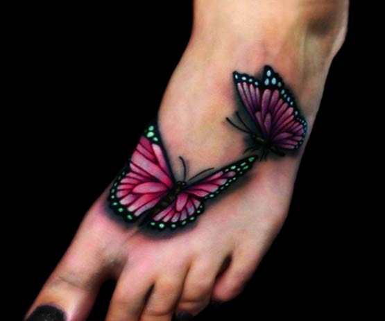 点击大图看下一张：脚踝漂亮的花朵纹身图案图7