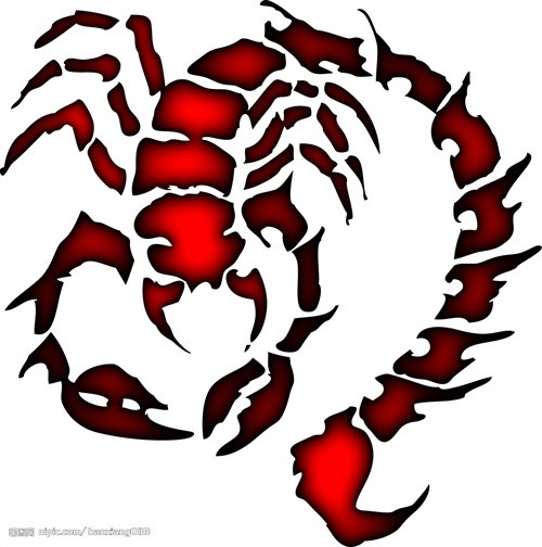 点击大图看下一张：一组蝎子纹身刺青手稿素材图3
