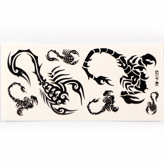 点击大图看下一张：一组蝎子纹身刺青手稿素材图5