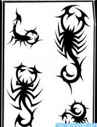 图腾纹身图片：图腾蝎子纹身图片图案