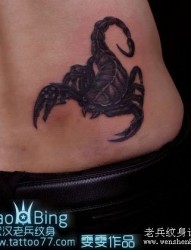 蝎子纹身图片：抽象蝎子图腾纹身图案