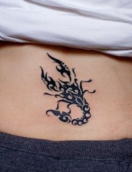 霸气外露的蝎子图腾纹身图案