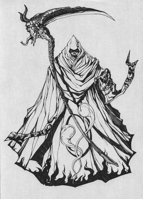 点击大图看下一张：时尚个性的死神手稿图3