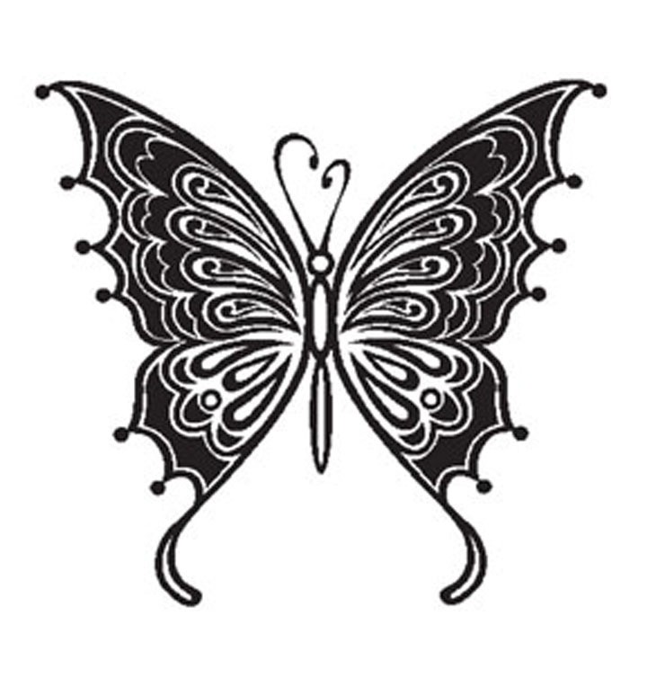 点击大图看下一张：对称蝴蝶纹身手稿素材