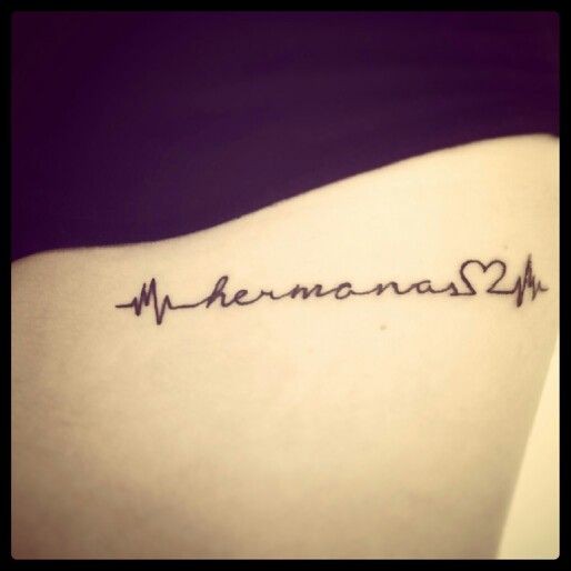 点击大图看下一张：漂亮唯美的心电图纹身图3