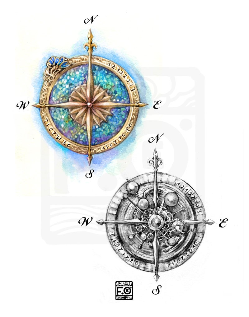 点击大图看下一张:很漂亮的指南针手稿图2