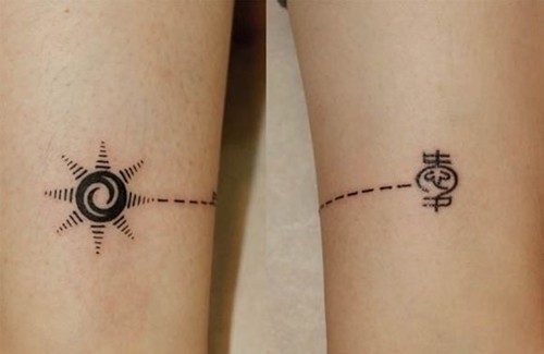 点击大图看下一张:小清新情侣手臂纹身图6