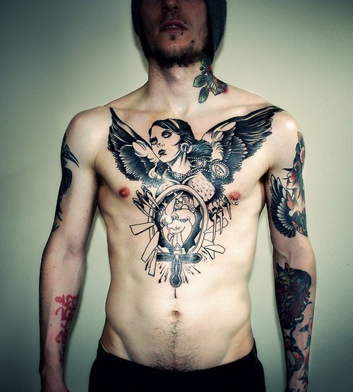 点击大图看下一张：欧美潮男炫酷个性纹身图7