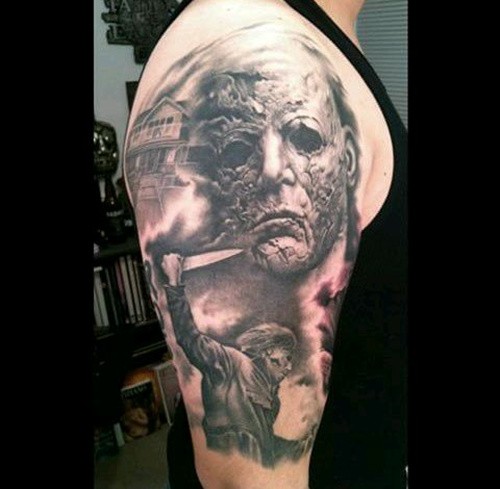 点击大图看下一张：经典另类肖像纹身图6