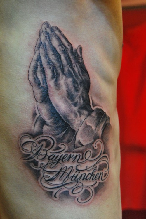 点击大图看下一张：个性另类的的手印纹身图4