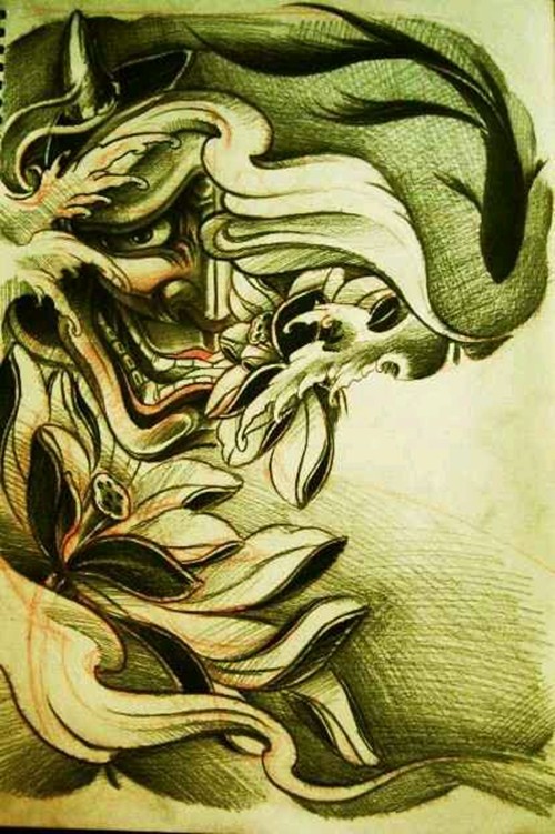 点击大图看下一张：经典般若纹身手稿欣赏图6