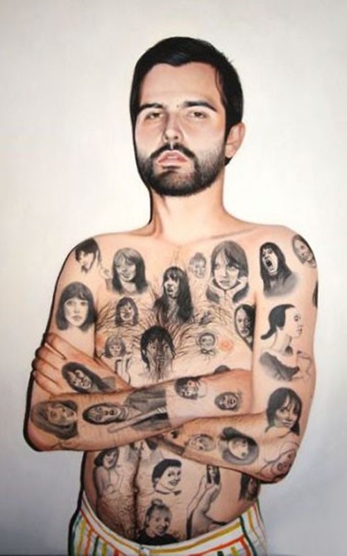 点击大图看下一张：欧美潮男的个性纹身图6