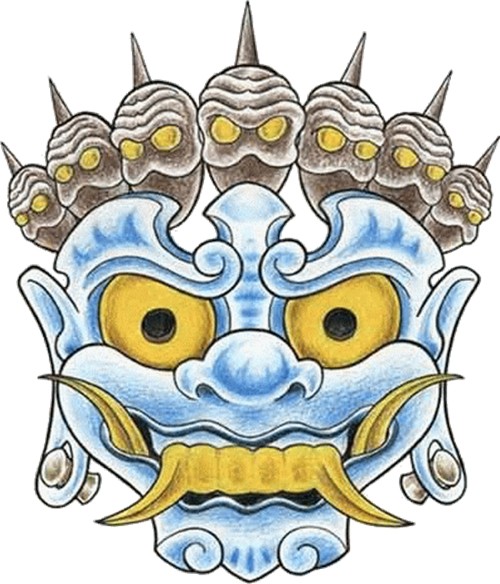 点击大图看下一张：恐怖另类的纹身手稿图5