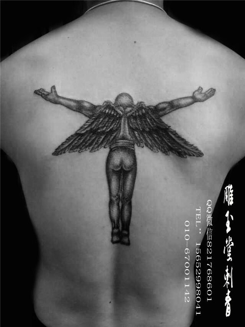 点击大图看下一张：花旦纹身  泼墨纹身   覆盖伤疤纹身   天使纹身图5