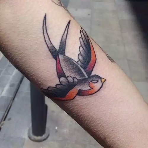 点击大图看下一张：漂亮可爱的燕子纹身图5