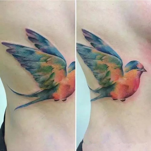 点击大图看下一张：漂亮可爱的燕子纹身图7