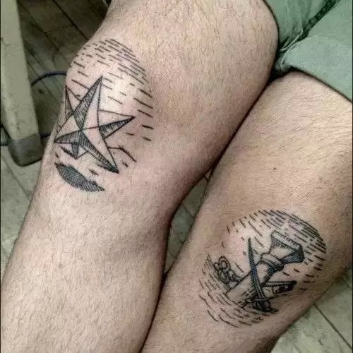 点击大图看下一张：纹个另类独特的膝盖纹身图5