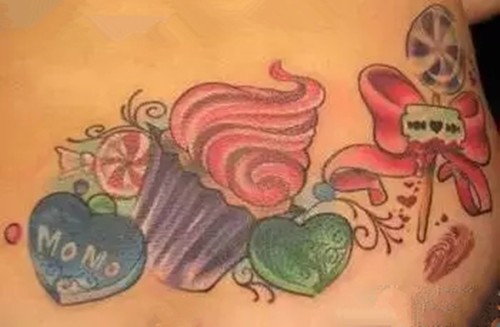 点击大图看下一张：小女生最爱的冰淇淋纹身图4