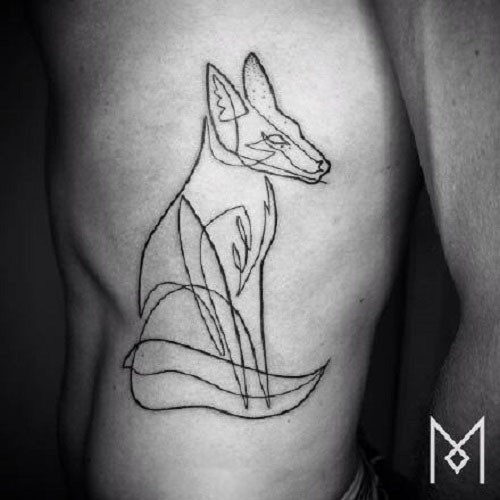 点击大图看下一张：”一笔纹身”，来自现居德国的伊朗纹身艺术家 Mo Ganji图2