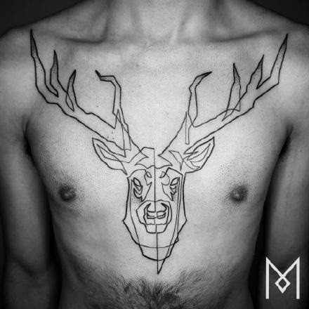 点击大图看下一张：”一笔纹身”，来自现居德国的伊朗纹身艺术家 Mo Ganji图8