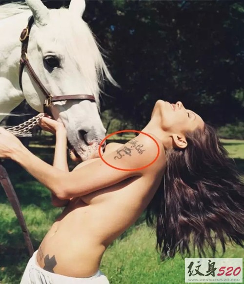 点击大图看下一张：性感女星安吉丽娜朱莉时尚纹身秀图6