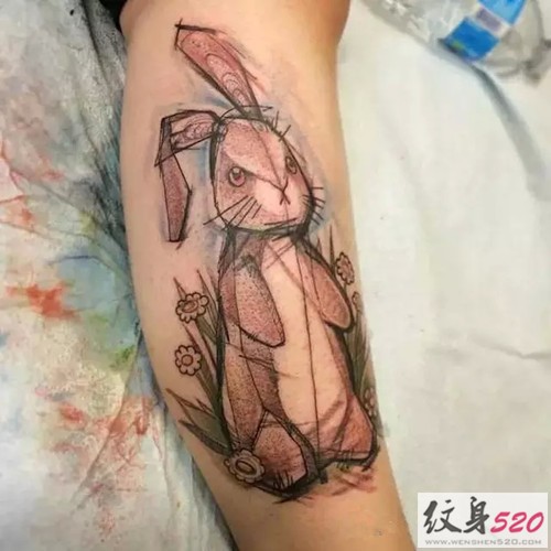 点击大图看下一张：纹身艺术家Naomi的趣味小动物纹身