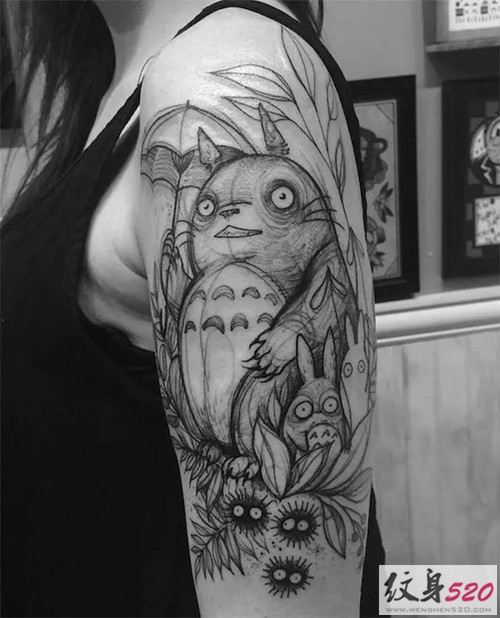 点击大图看下一张：纹身艺术家Naomi的趣味小动物纹身图2