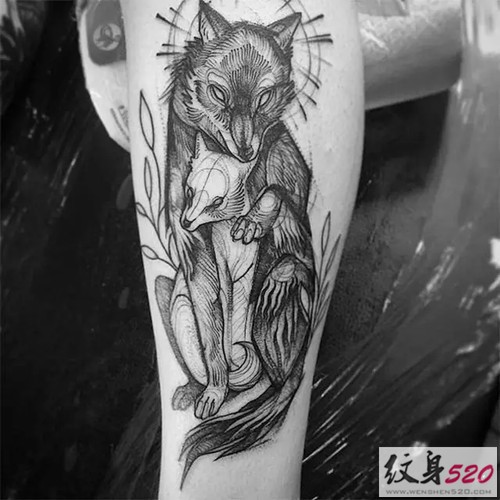 点击大图看下一张：纹身艺术家Naomi的趣味小动物纹身图7