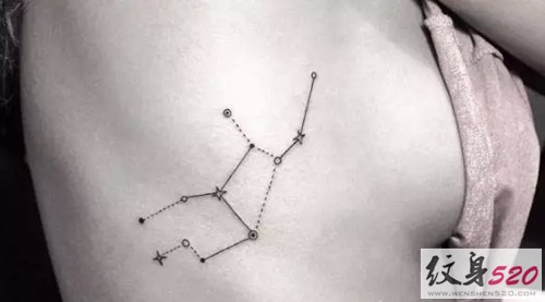 点击大图看下一张：个性简约的星座纹身图案图6