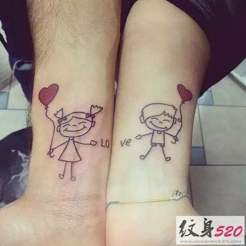 点击大图看下一张：用纹身来表达爱意  情侣纹身