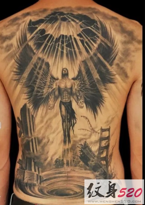 点击大图看下一张：神之使者  神圣的天使纹身