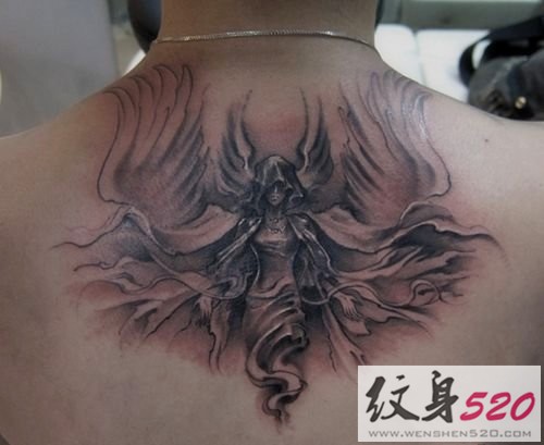 点击大图看下一张：神之使者  神圣的天使纹身图2