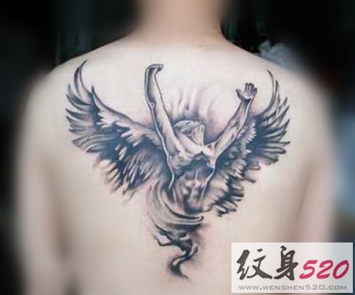 点击大图看下一张：神之使者  神圣的天使纹身图3