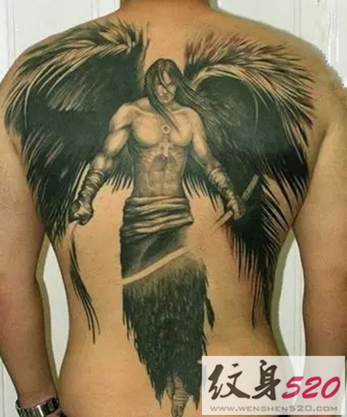 点击大图看下一张：神之使者  神圣的天使纹身图5