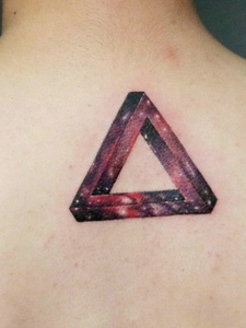 三角与星空素材的完美结合纹身