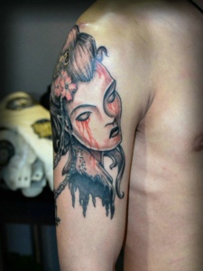 非常邪恶的手臂女巫纹身图片