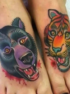 几款非常惹人爱的彩色动物纹身