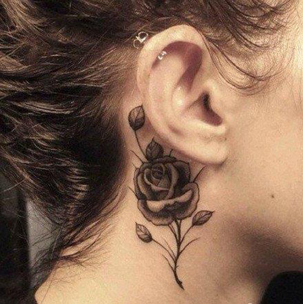 点击大图看下一张：荆棘的玫瑰刺青纹身图案(1/1)