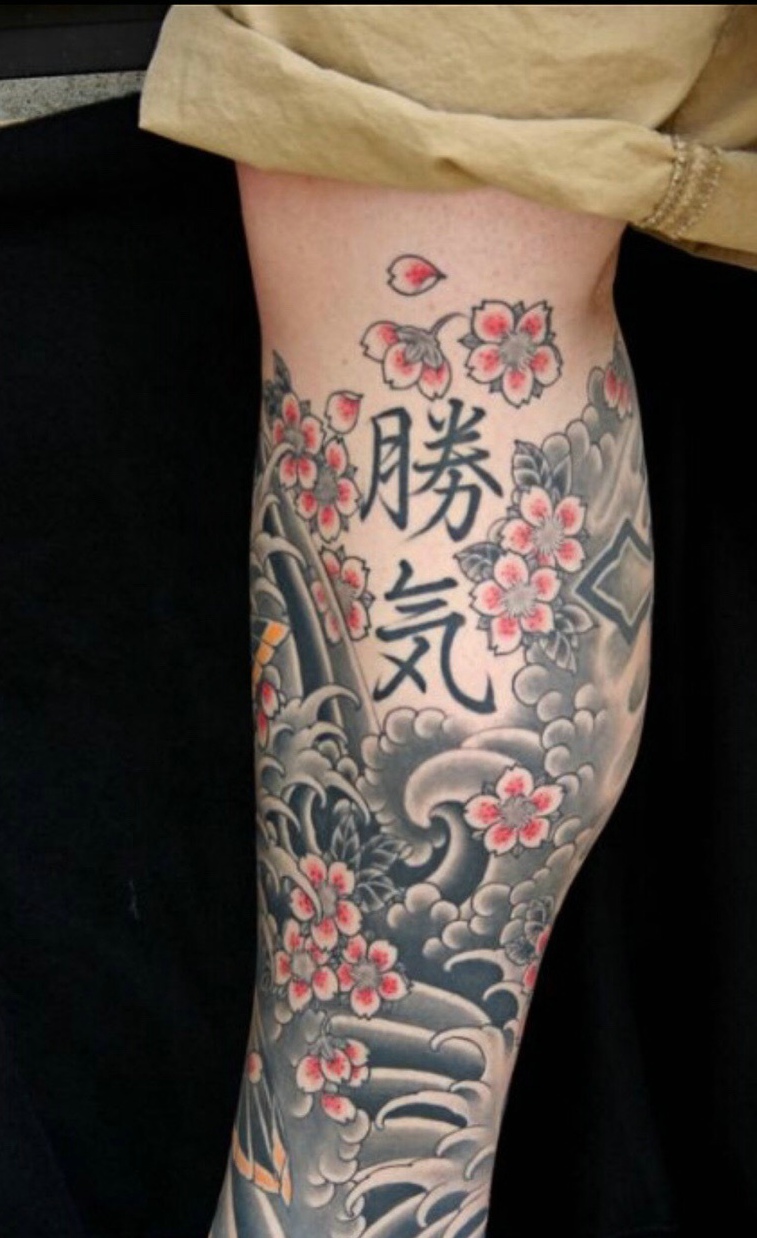 点击大图看下一张:经典个性的腿部图腾纹身图片(1/1)