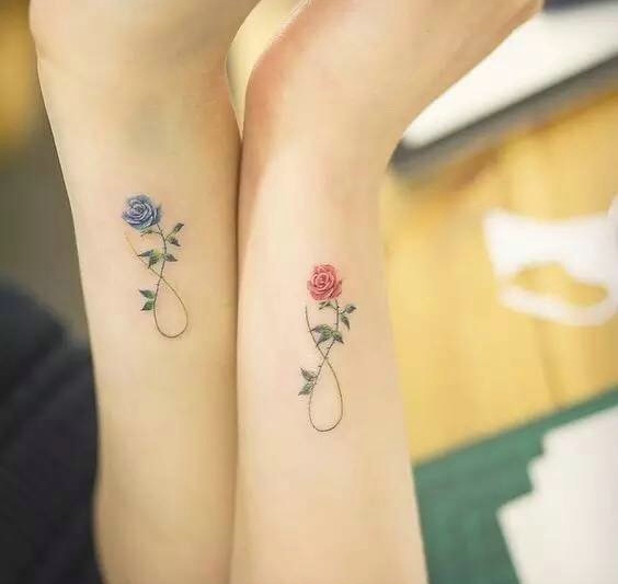 点击大图看下一张：适合闺蜜与姐妹花的友谊情深纹身图片