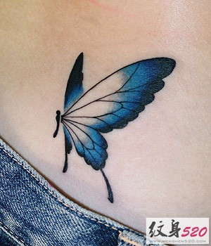 点击大图看下一张：漂亮的蝴蝶图腾纹身图5