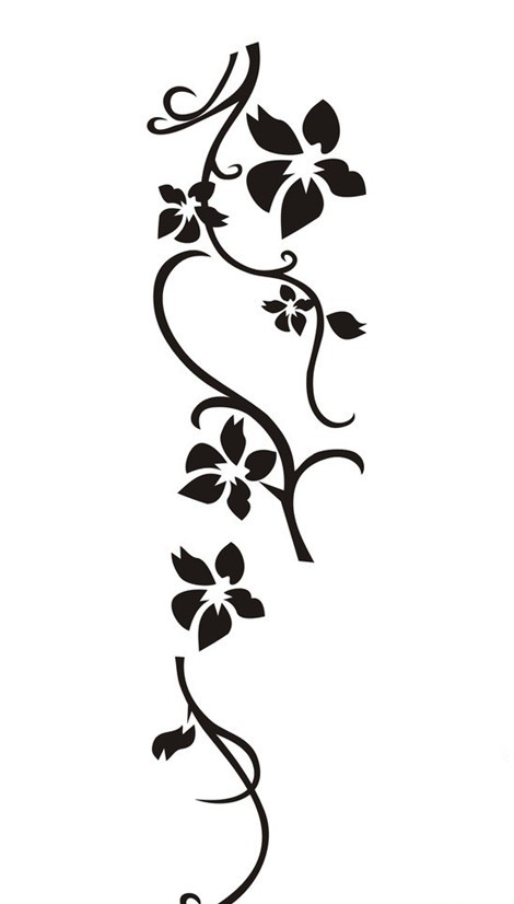 点击大图看下一张：欧式花边花纹设计纹身手稿