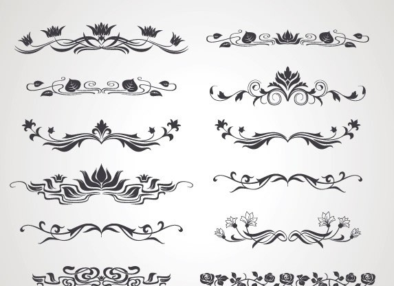 点击大图看下一张：欧式花边花纹设计纹身手稿