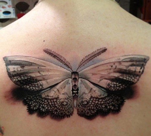 点击大图看下一张：偏偏起舞的蝴蝶逼真的3d纹身